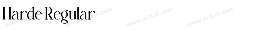 Harde Regular字体转换 Harde Regular字体转换